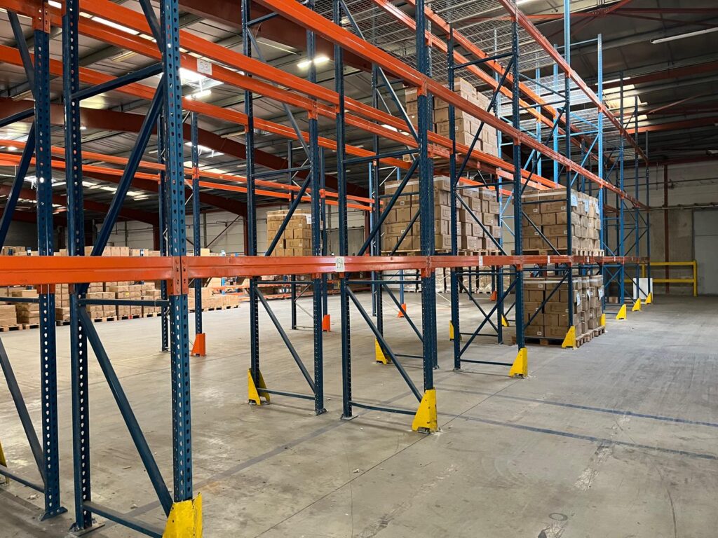 lot rack à palettes occasion : 20 mètres linéaires | 84 emplacements | prêt à installer