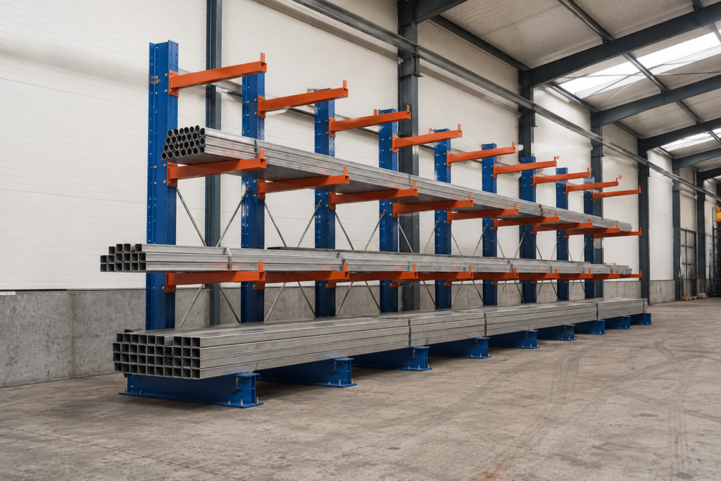 cantilever pour charges longues profilés métalliques de grande longueur